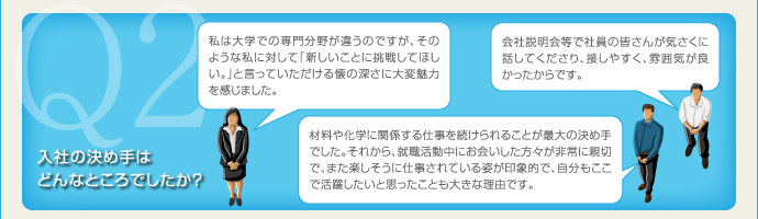 Q2.入社の決め手はどんなところでしたか？